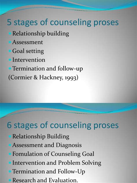 Counseling Process Structure. . 7 stages of counselling process ppt